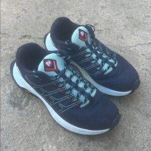 Merrell Women's Moab Flight Navy Blue Float Pro Running Trail Shoe Size 9